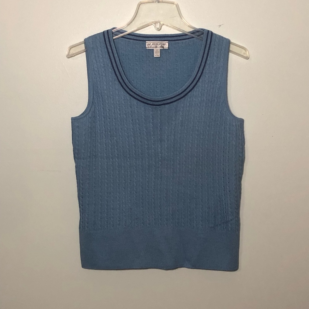 St. John Sport wool blend knit tank shell